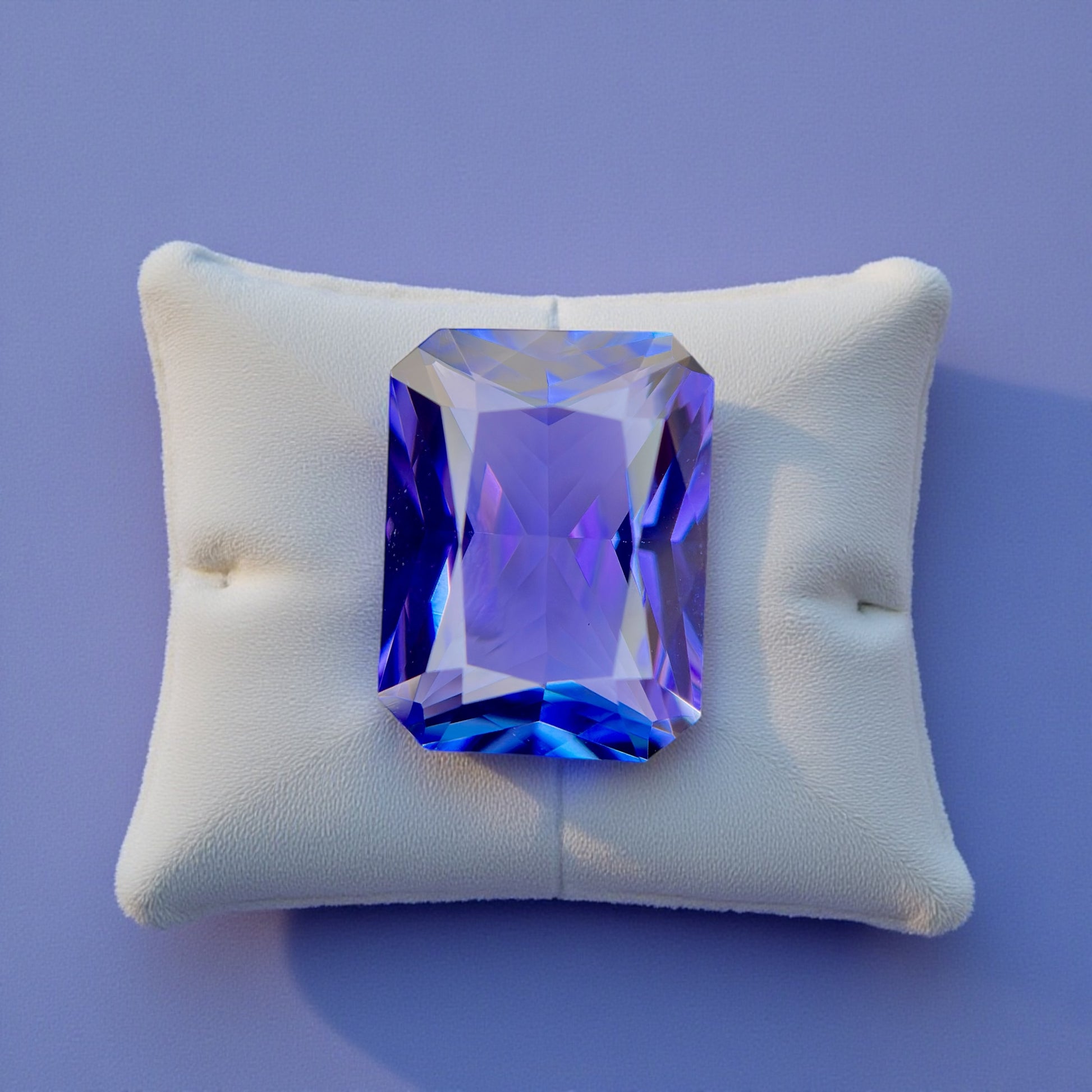 11.33 CT NATURAL NO HEAT TANZANITE WITH INTENSE PURPLE COLOR