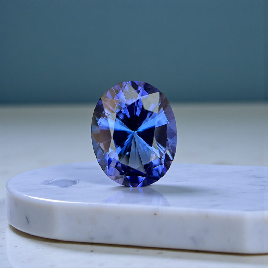 5.77 CT NATURAL NO HEAT TANZANITE WITH INTENSE PURPLE COLOR