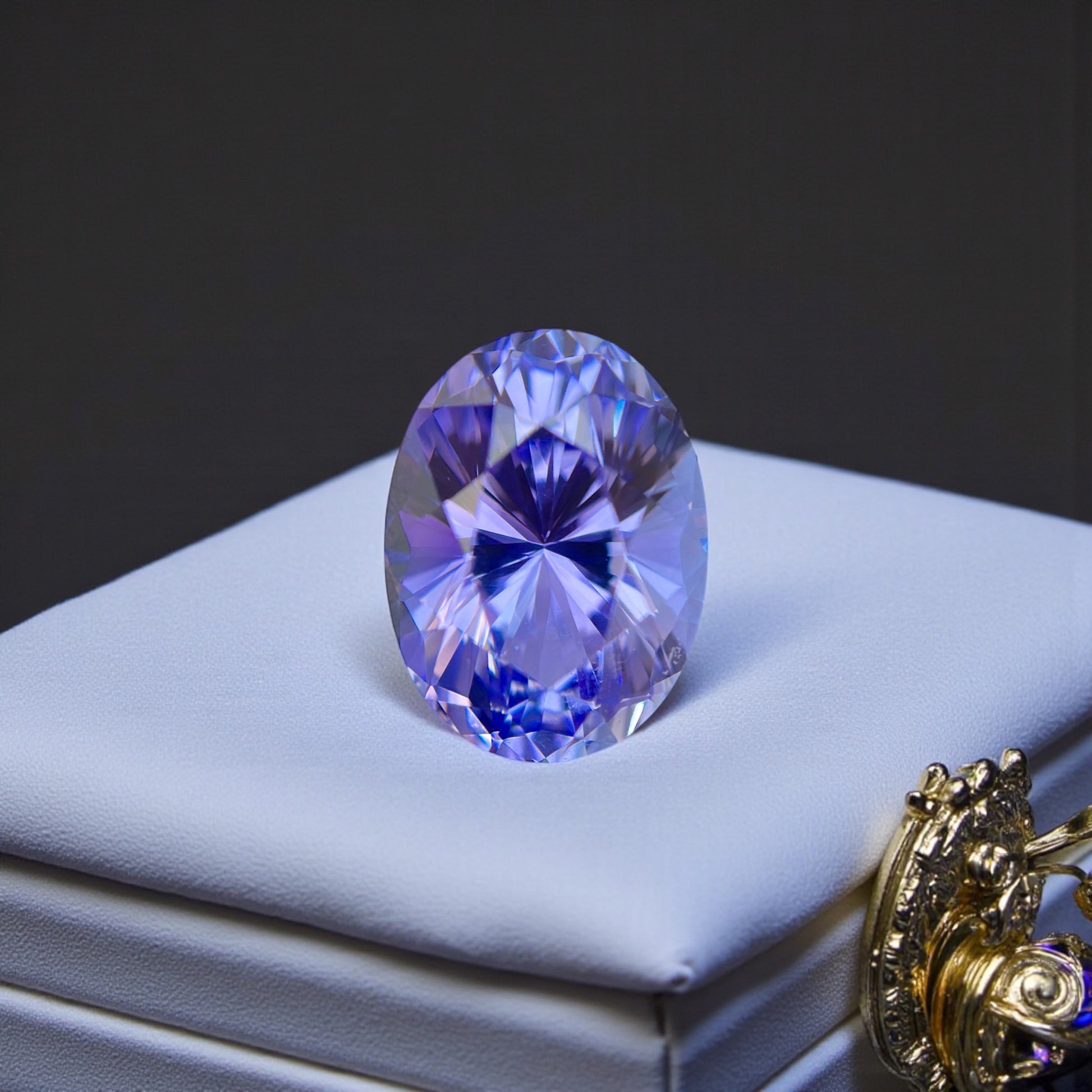 6.60 CT NATURAL NO HEAT TANZANITE WITH INTENSE PURPLE COLOR