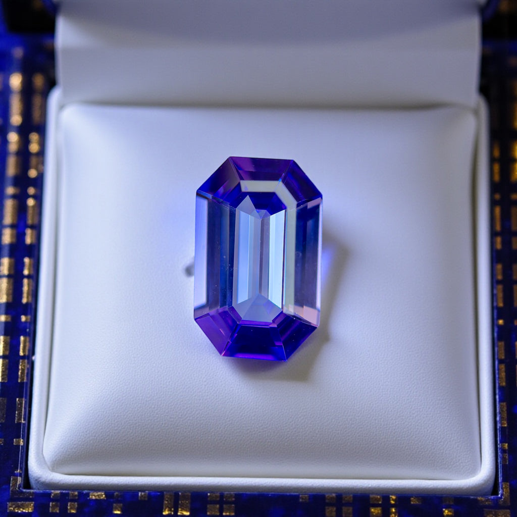 5.53 CT NATURAL NO HEAT TANZANITE WITH INTENSE PURPLE COLOR