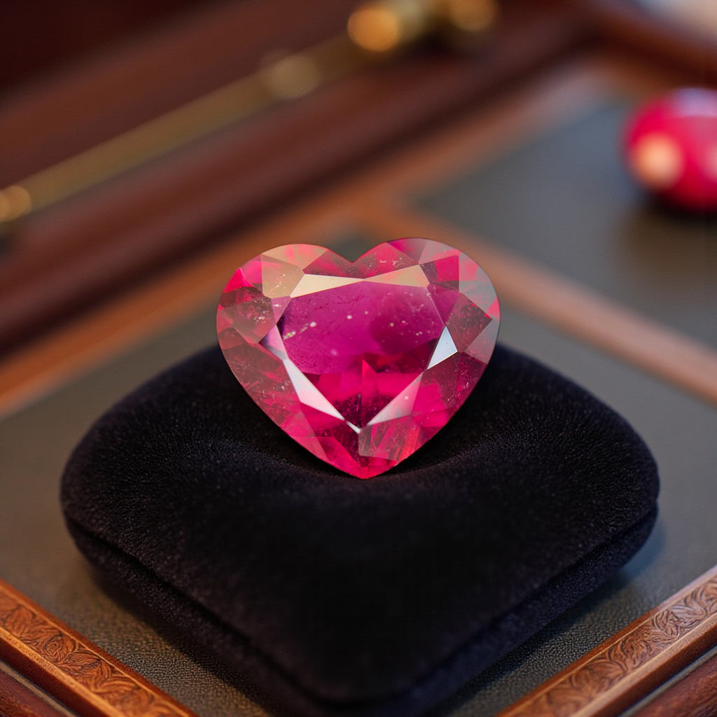 8.65 CT NATURAL RUBELLITE PERFECT HEART CUT