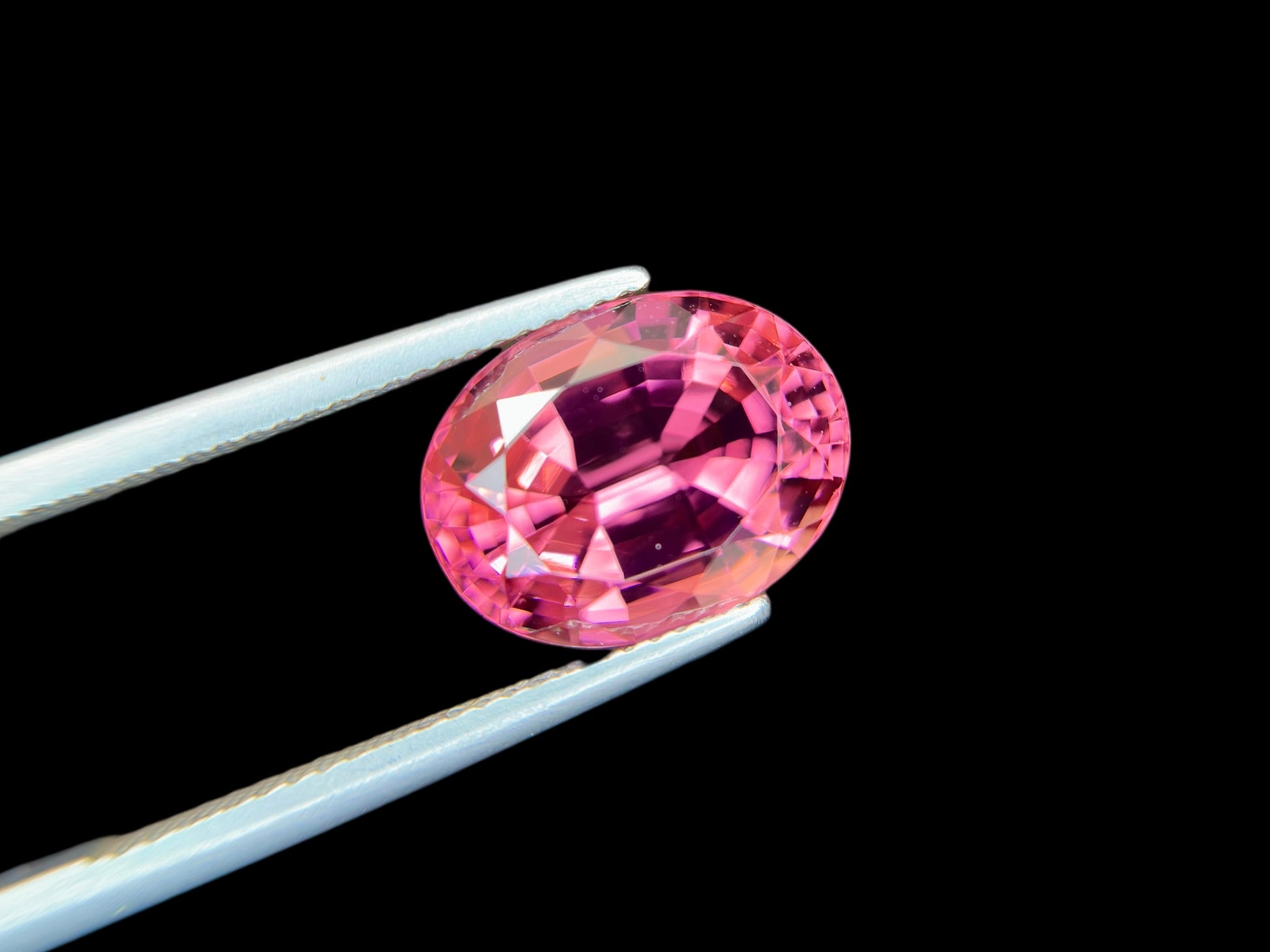7.56 CT NATURAL RUBELLITE PERFECT OVAL CUT