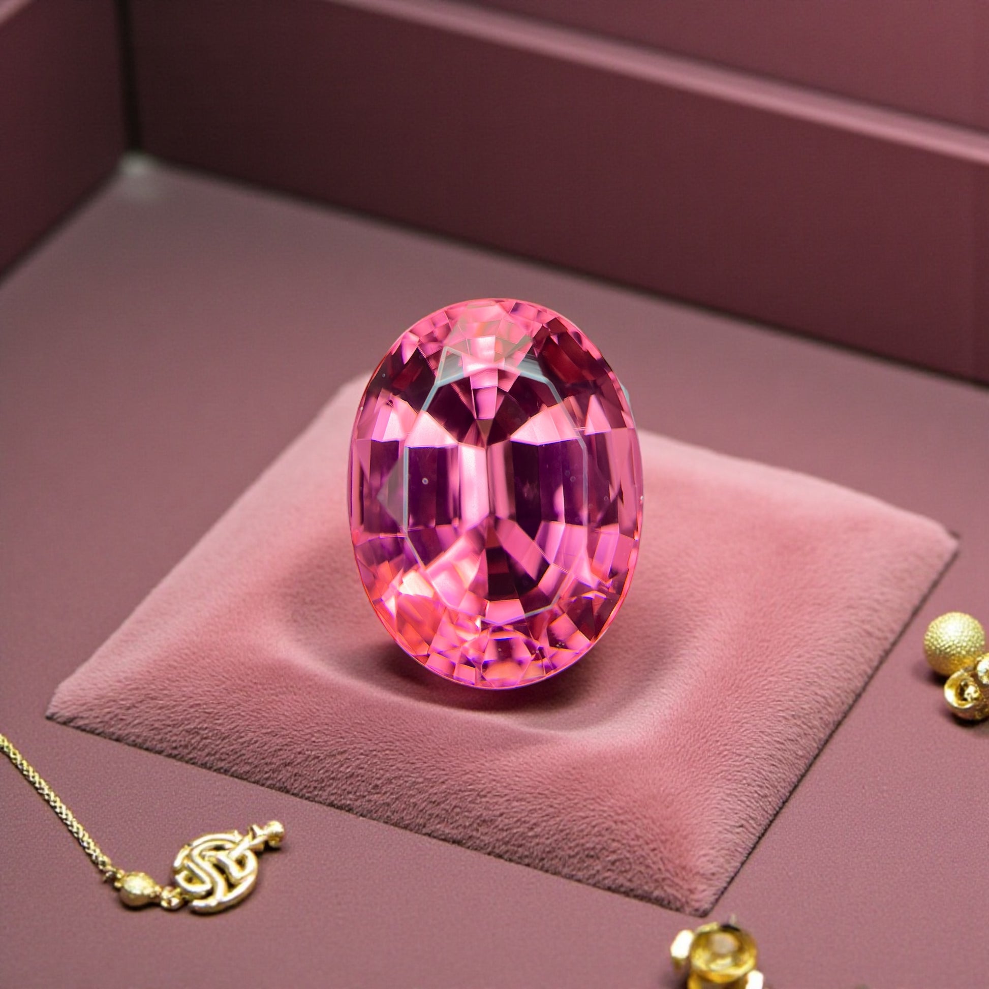 7.56 CT NATURAL RUBELLITE PERFECT OVAL CUT