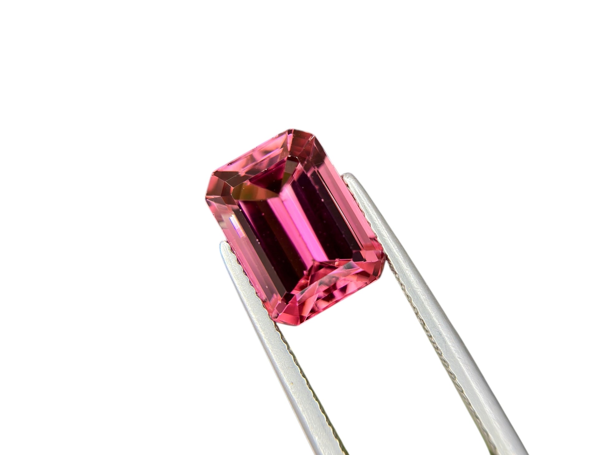 5.77 CT NATURAL RUBELLITE PERFECT EMERALD CUT