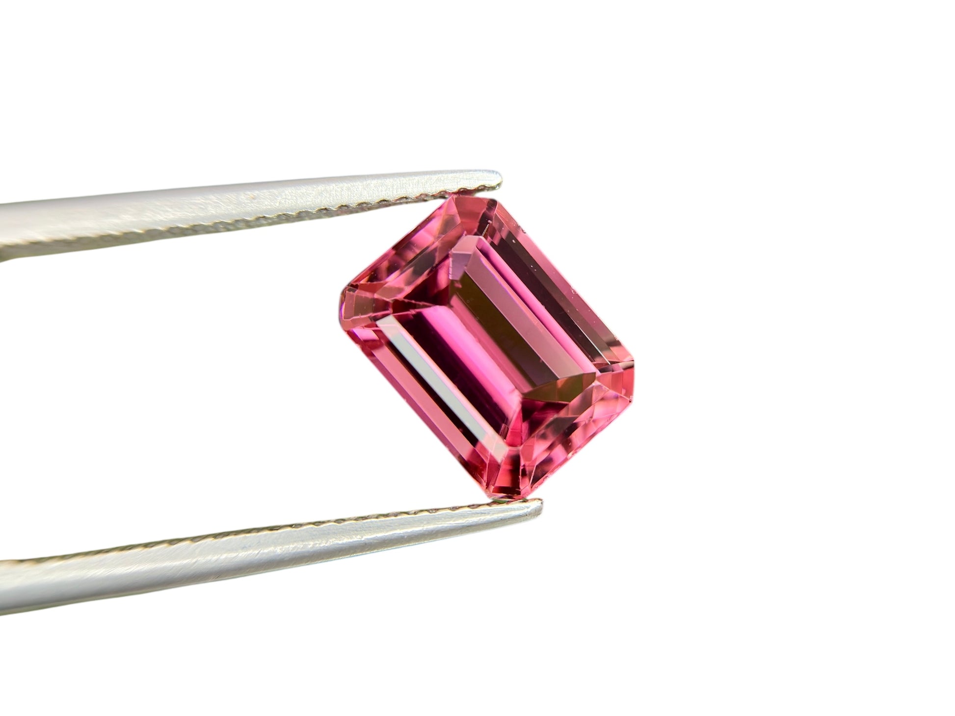 5.77 CT NATURAL RUBELLITE PERFECT EMERALD CUT