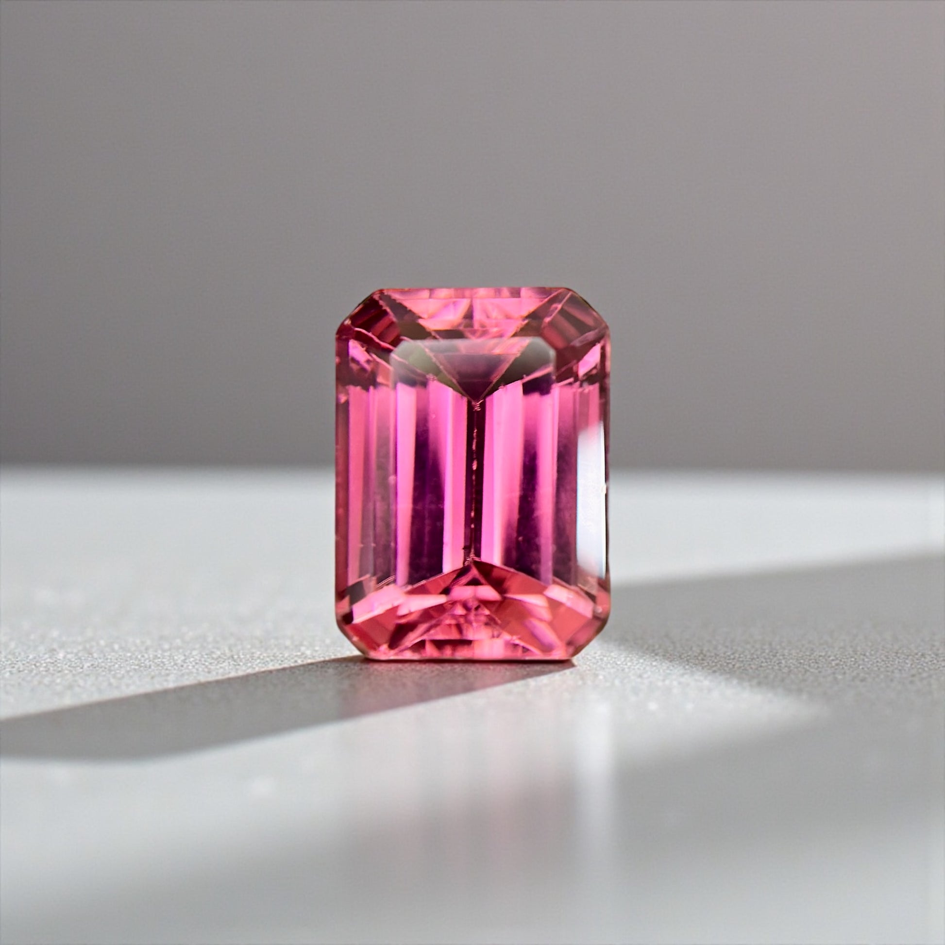 5.77 CT NATURAL RUBELLITE PERFECT EMERALD CUT