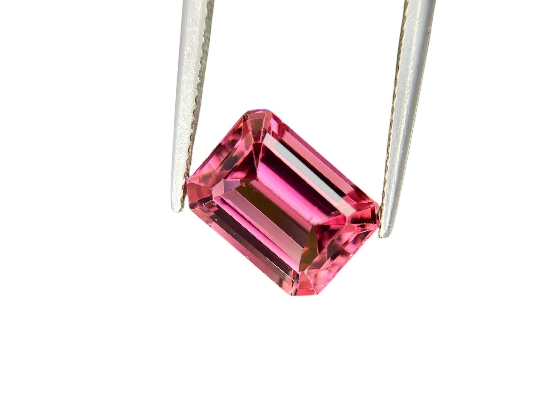 5.77 CT NATURAL RUBELLITE PERFECT EMERALD CUT