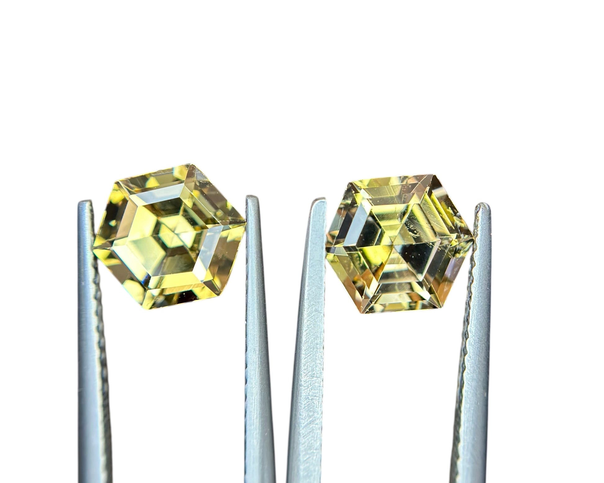 3.70 CT NATURAL TANZANITE PAIR WITH INTENSE YELLOW COLOR