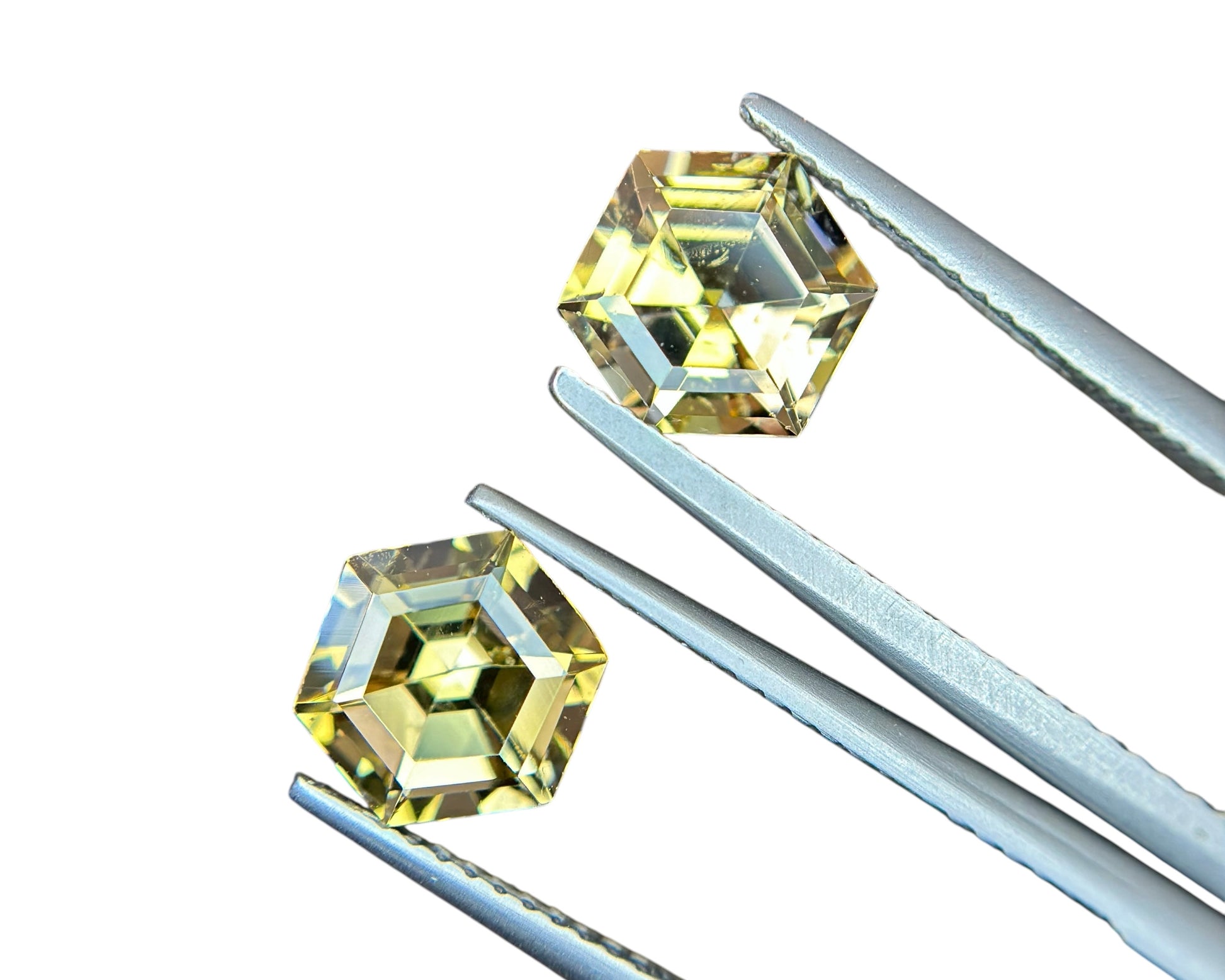 3.70 CT NATURAL TANZANITE PAIR WITH INTENSE YELLOW COLOR