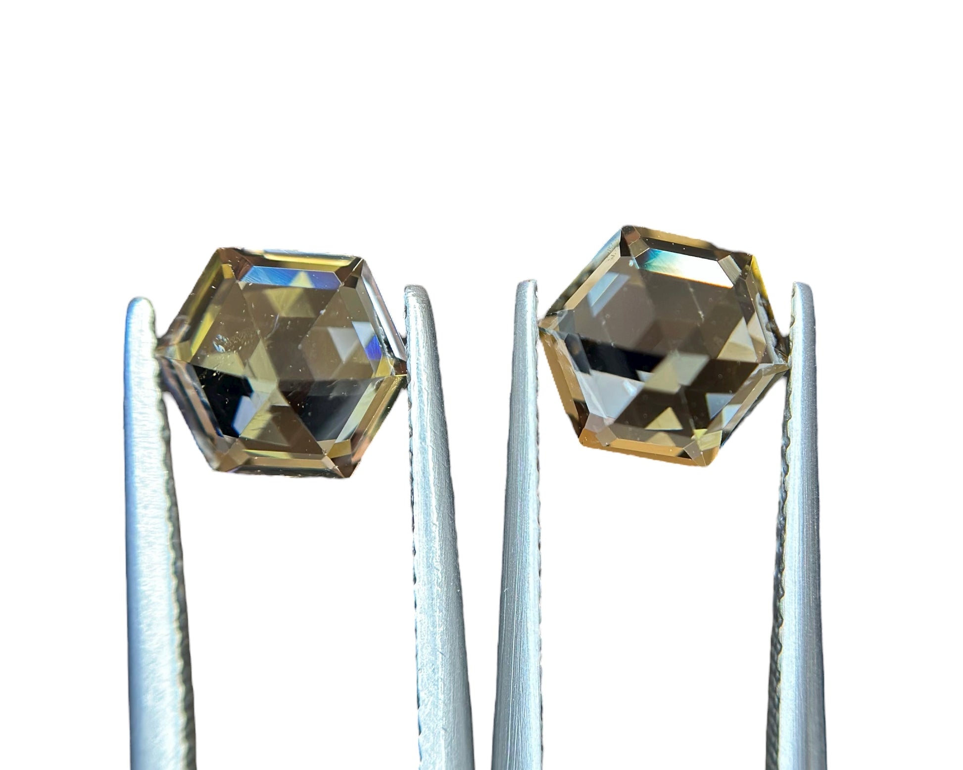 3.70 CT NATURAL TANZANITE PAIR WITH INTENSE YELLOW COLOR