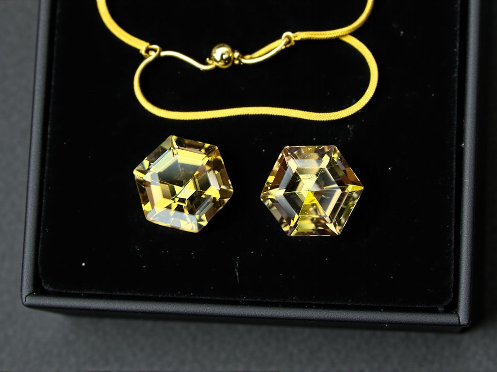 3.70 CT NATURAL TANZANITE PAIR WITH INTENSE YELLOW COLOR