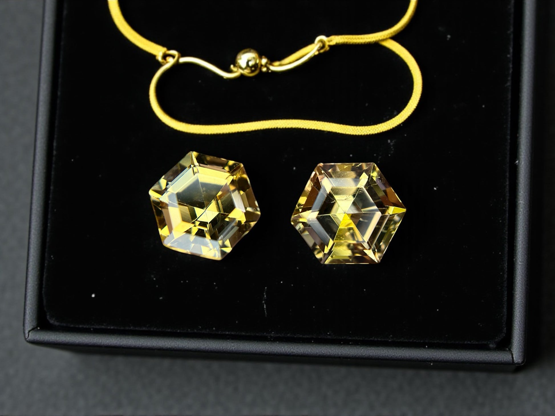 3.70 CT NATURAL TANZANITE PAIR WITH INTENSE YELLOW COLOR