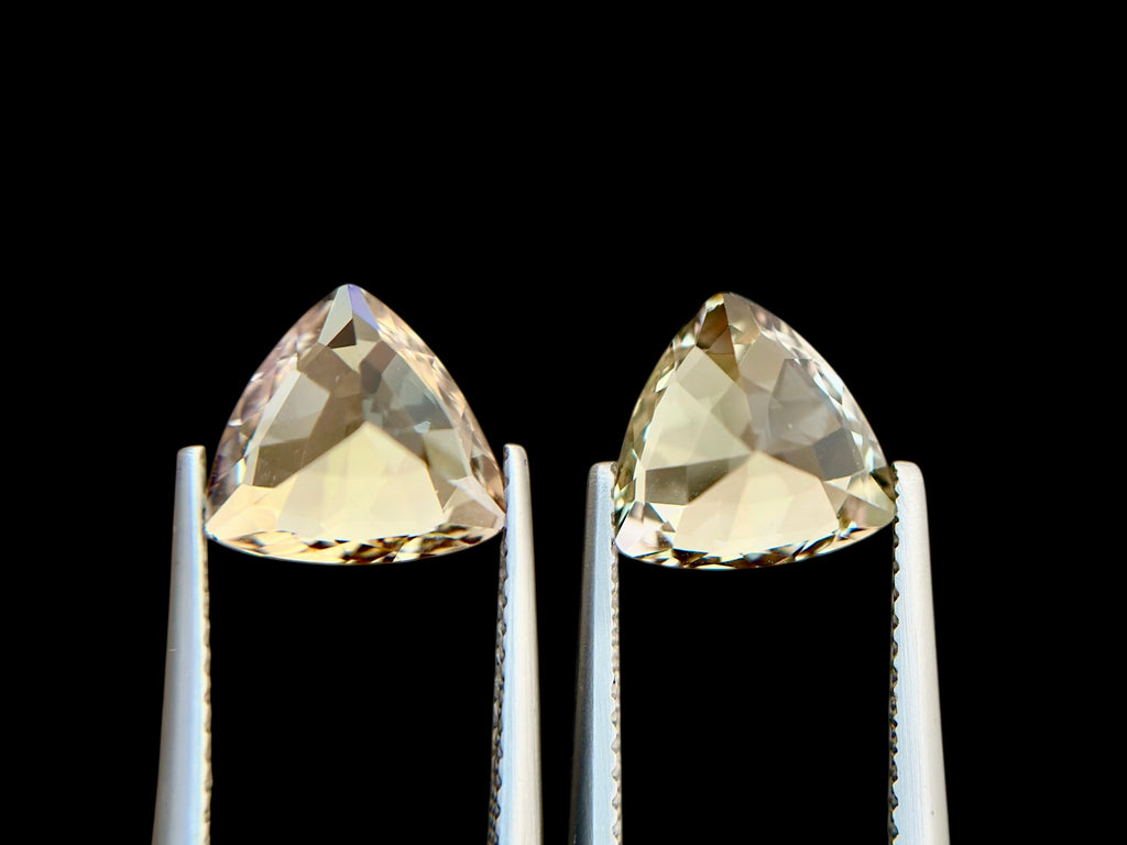 5.78 CT NO HEAT TANZANITE AMAZING PAIR WITH INTENSE YELLOW COLOR
