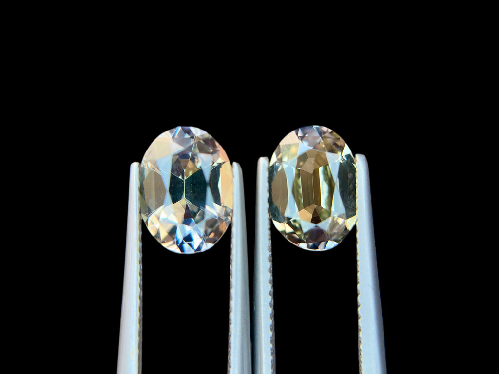 4.40 CT NO HEAT TANZANITE AMAZING PAIR WITH INTENSE YELLOW COLOR