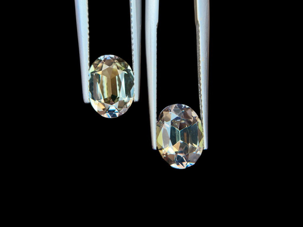 4.40 CT NO HEAT TANZANITE AMAZING PAIR WITH INTENSE YELLOW COLOR