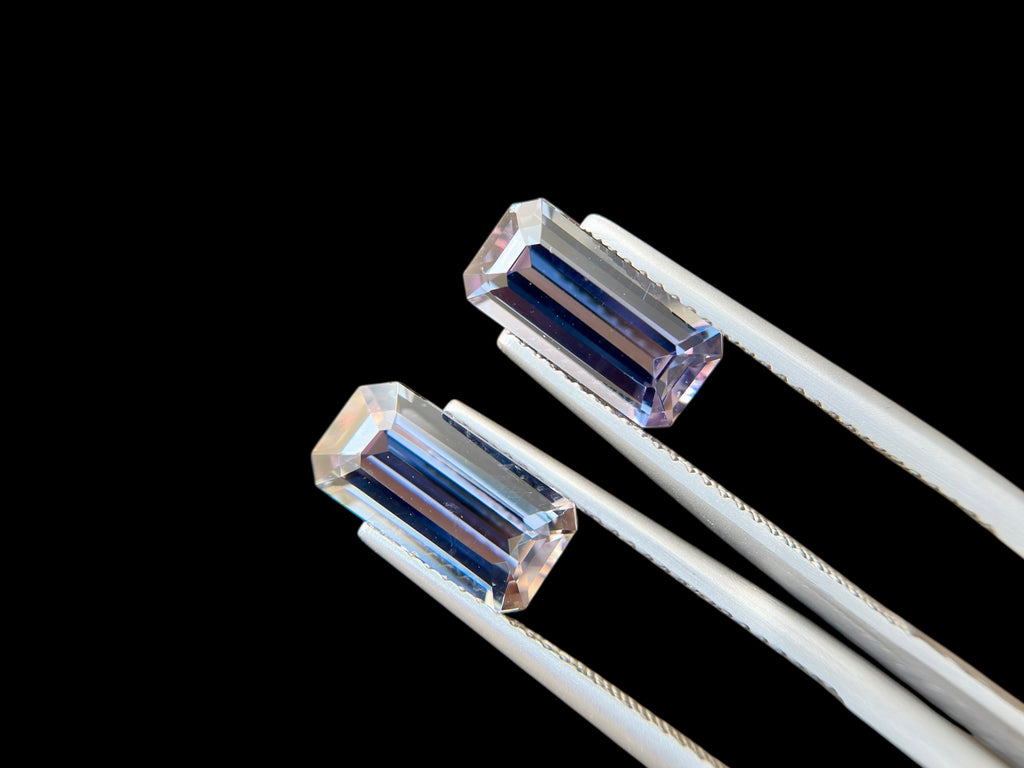 4.55 CT NO HEAT TANZANITE AMAZING PAIR WITH INTENSE BLUE COLOR
