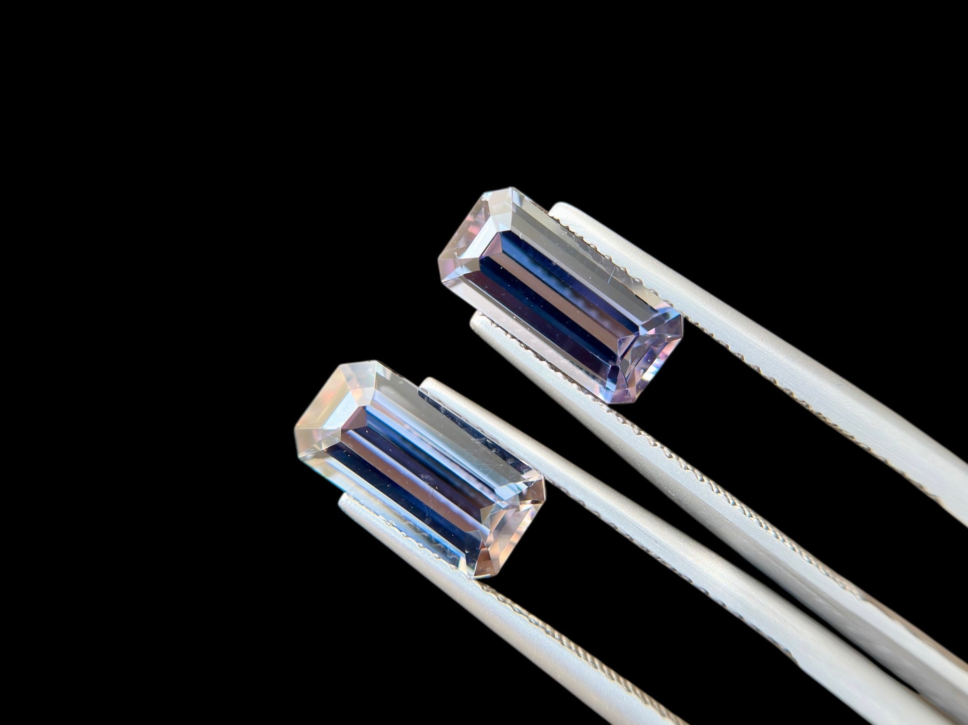 4.55 CT NO HEAT TANZANITE AMAZING PAIR WITH INTENSE BLUE COLOR