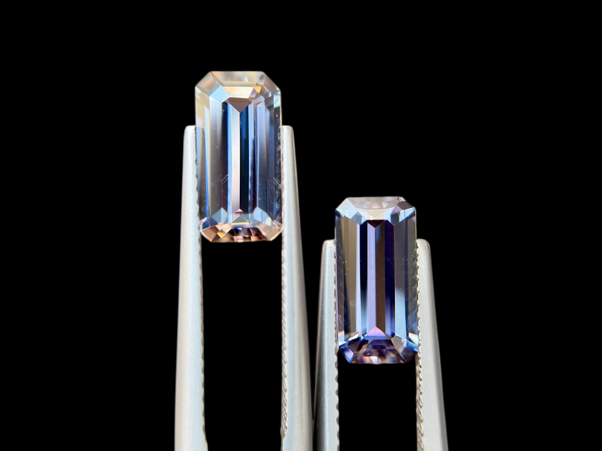 4.55 CT NO HEAT TANZANITE AMAZING PAIR WITH INTENSE BLUE COLOR
