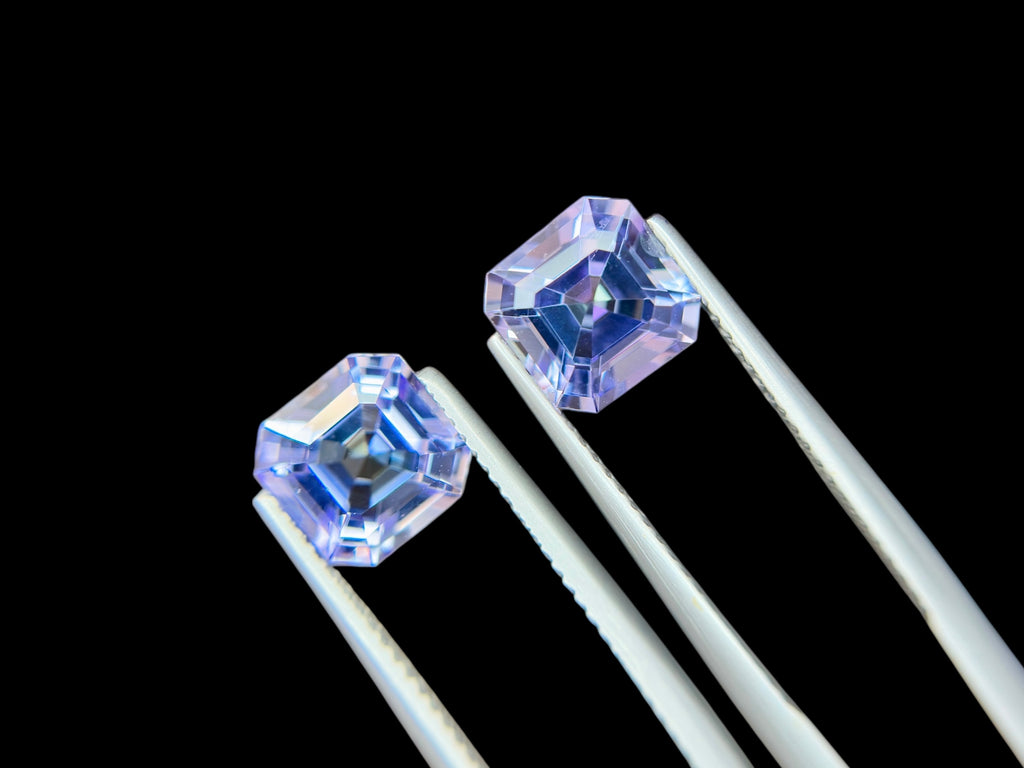 5.00 CT NO HEAT TANZANITE AMAZING PAIR WITH INTENSE BLUE COLOR