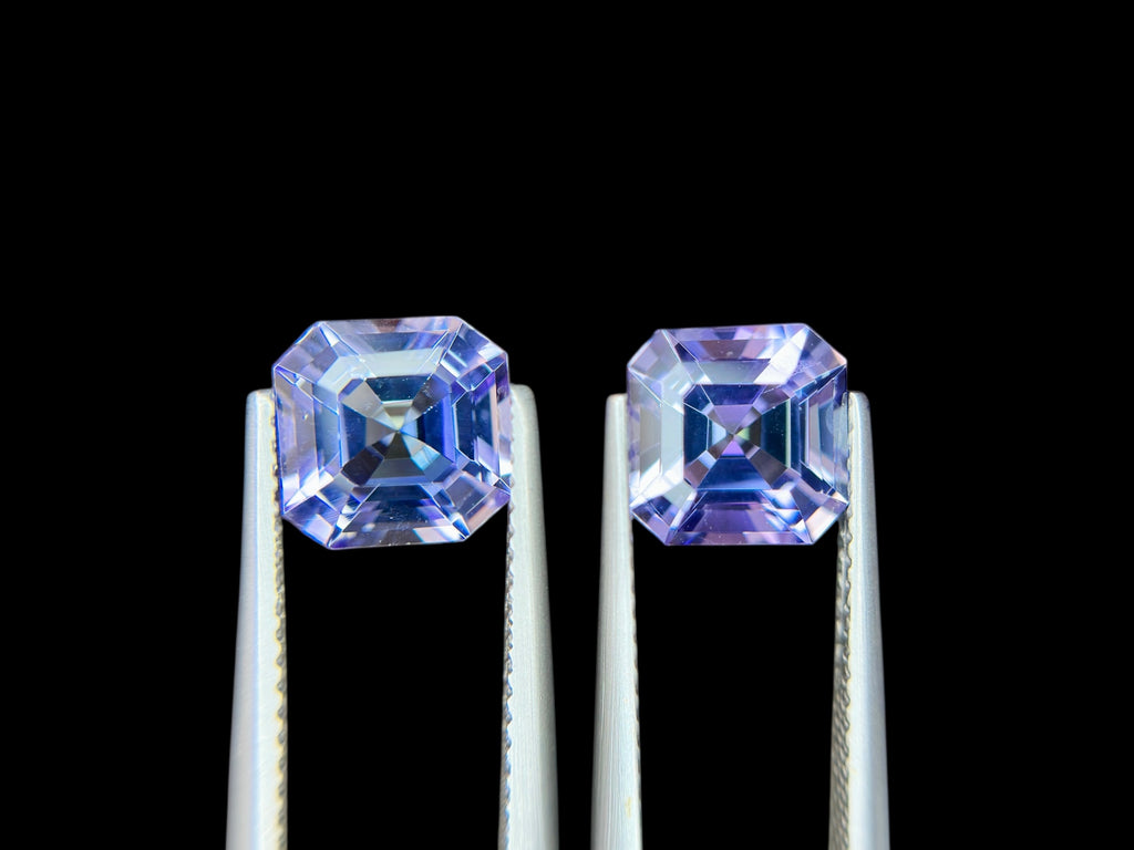 5.00 CT NO HEAT TANZANITE AMAZING PAIR WITH INTENSE BLUE COLOR