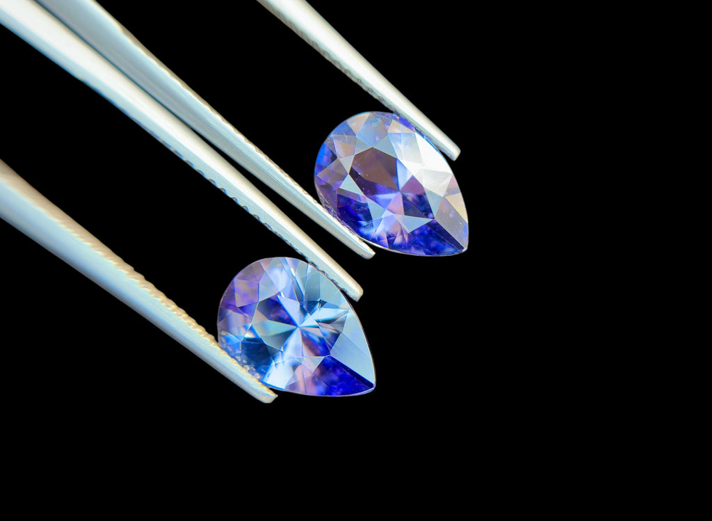 5.13 CT NO HEAT TANZANITE AMAZING PAIR WITH INTENSE PURPLE COLOR