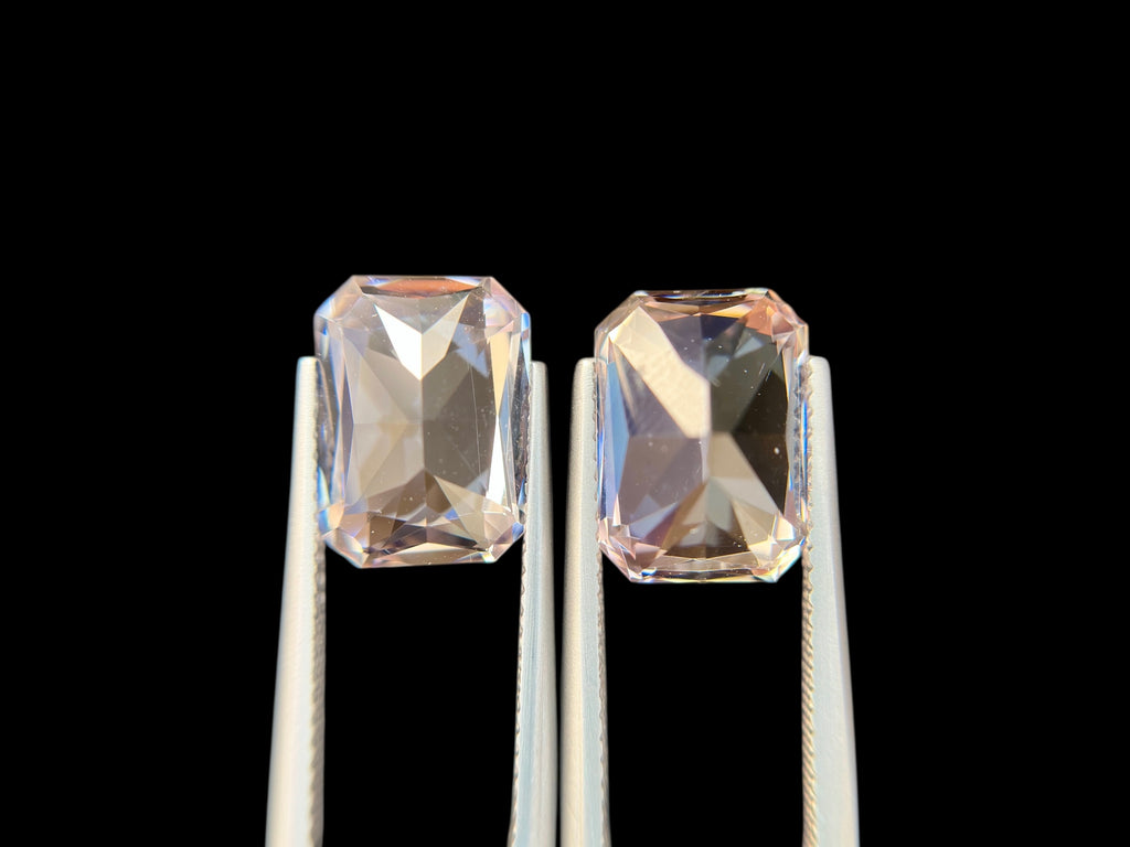 12.41 CT NO HEAT TANZANITE AMAZING PAIR WITH INTENSE PINK COLOR