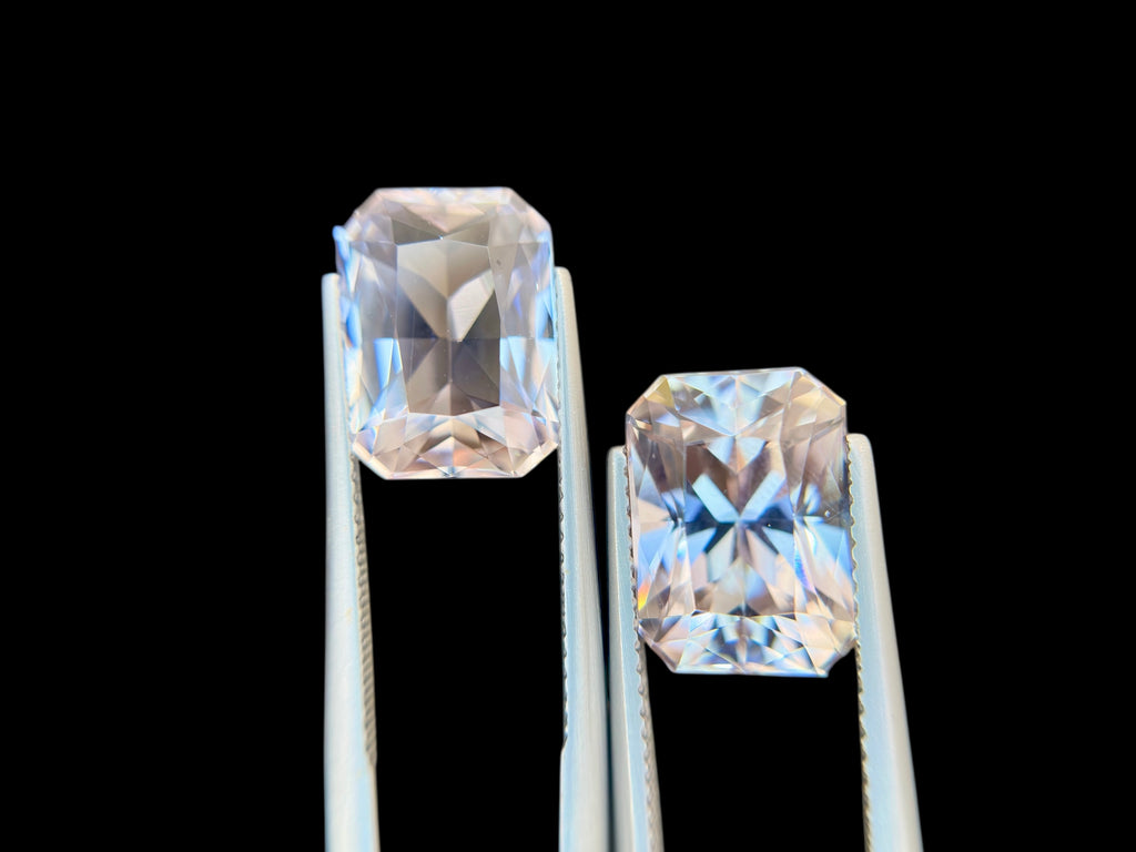12.41 CT NO HEAT TANZANITE AMAZING PAIR WITH INTENSE PINK COLOR
