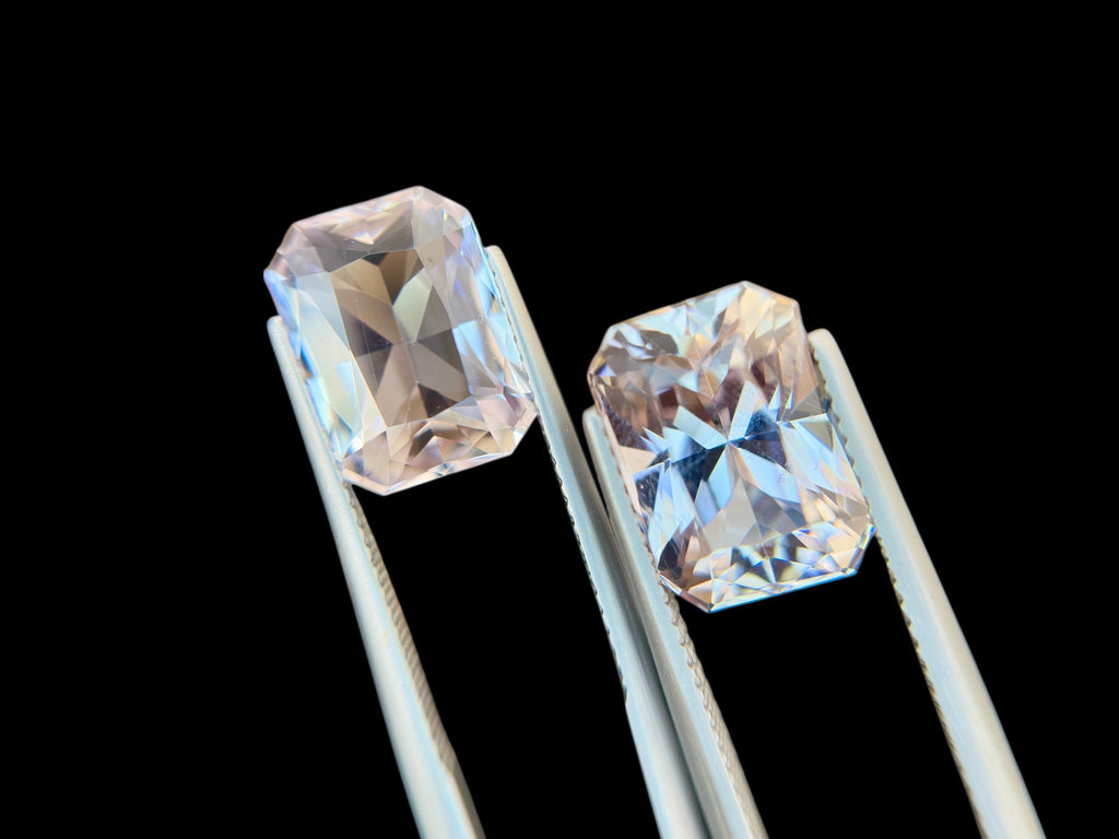 12.41 CT NO HEAT TANZANITE AMAZING PAIR WITH INTENSE PINK COLOR