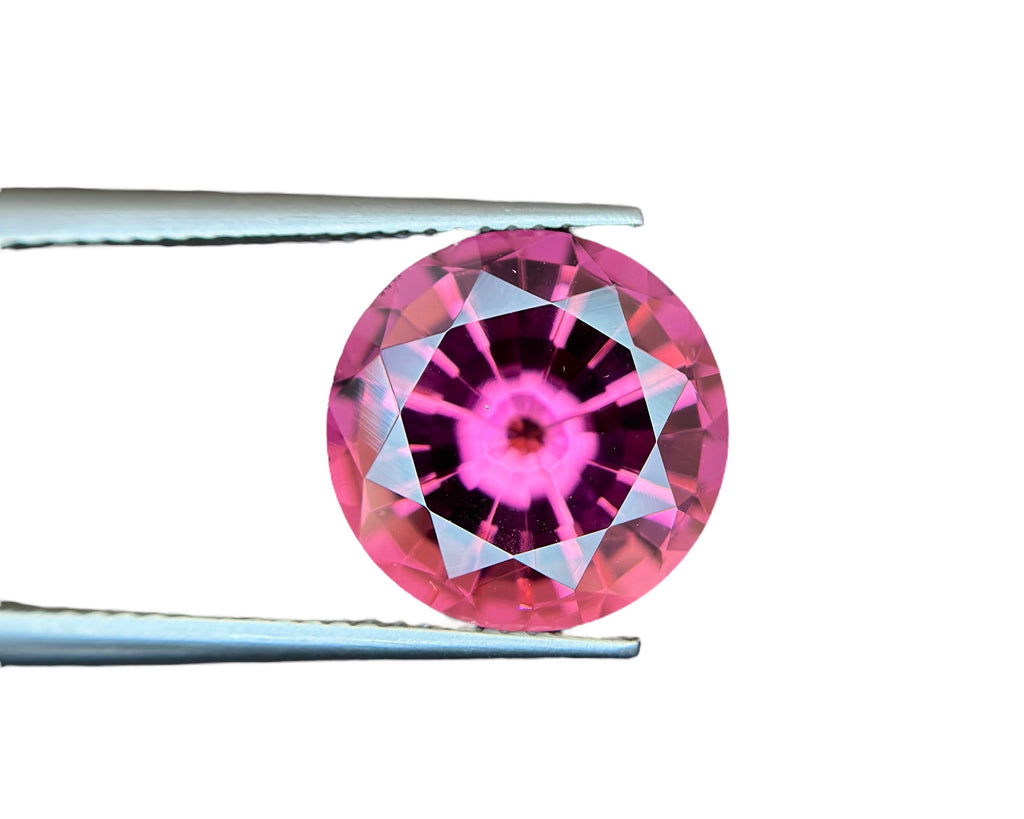 7.36 CT NATURAL RUBELITE PERFECT ROUND CUT