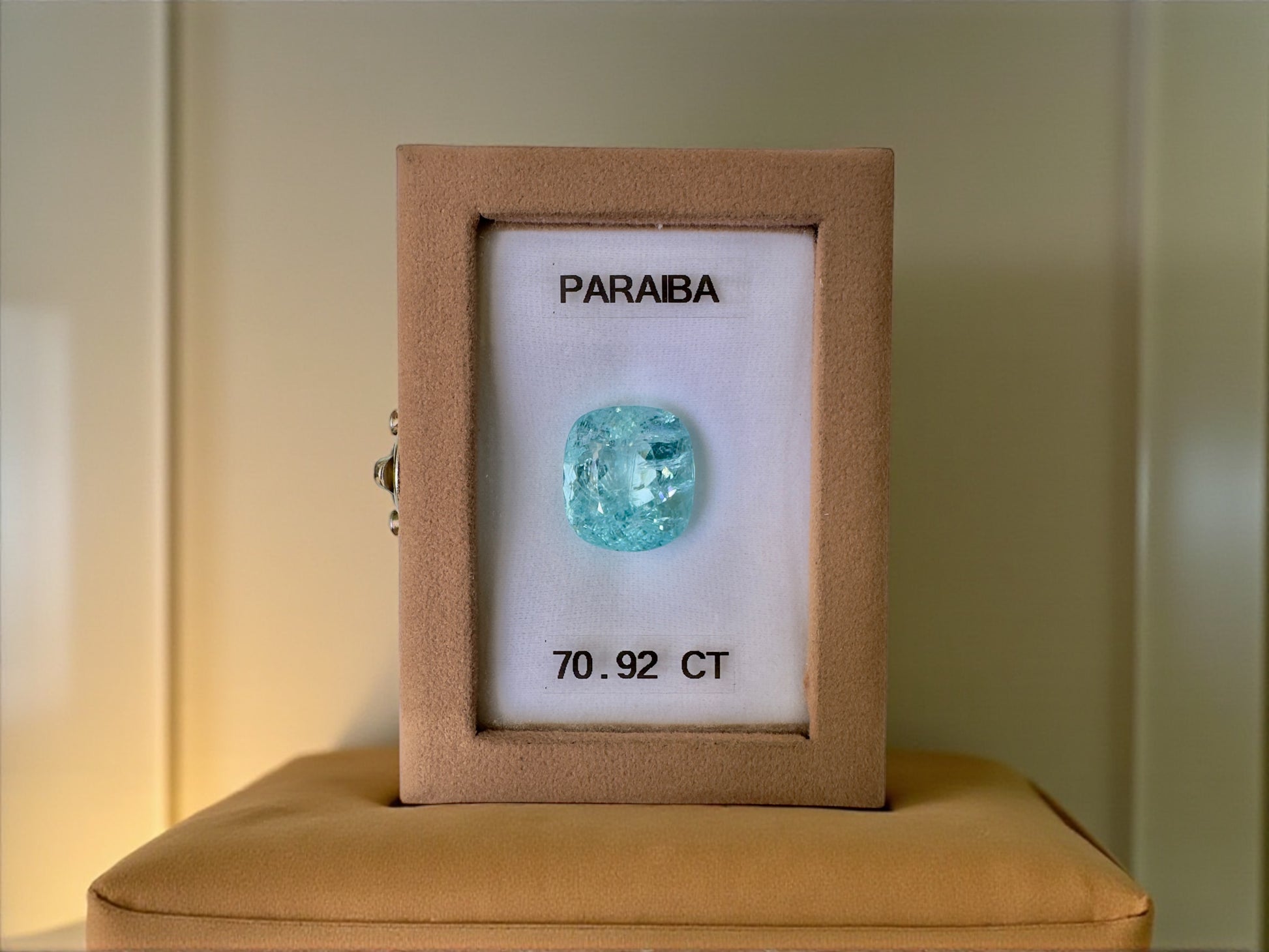 70.92 CT NEON BLUE NATURAL PARAIBA TOP QUALITY
