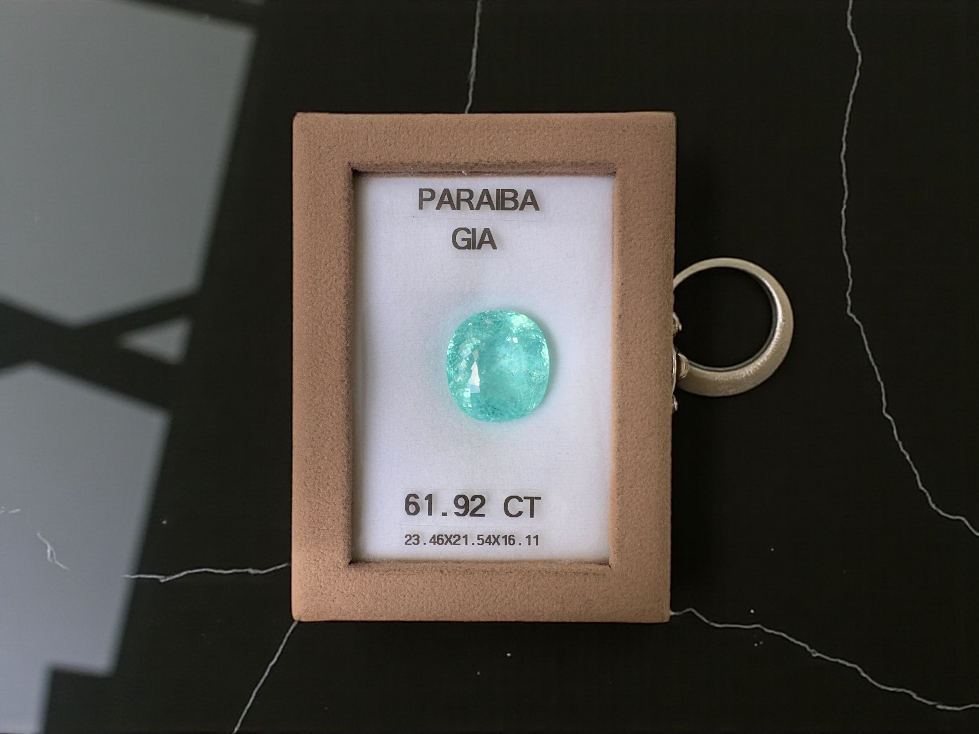 61.92 CT NEON BLUE NATURAL PARAIBA TOP QUALITY
