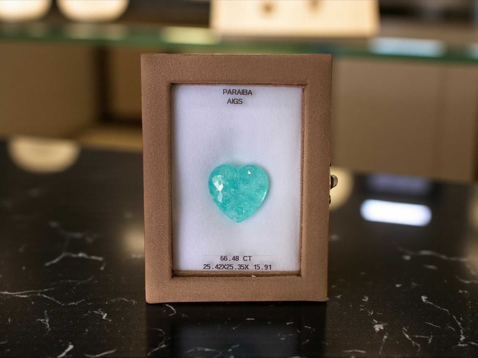 66.48 CT NEON BLUE NATURAL PARAIBA TOP QUALITY