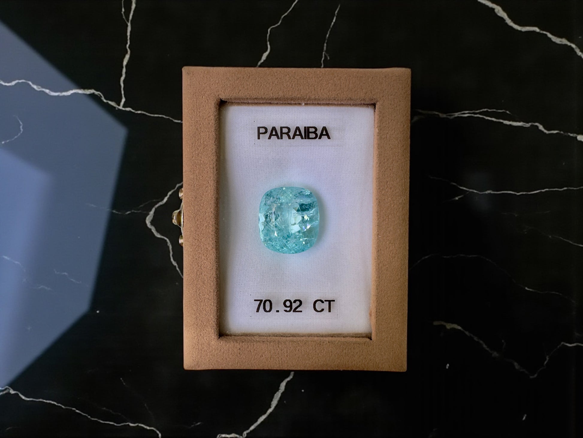 70.92 CT NEON BLUE NATURAL PARAIBA TOP QUALITY