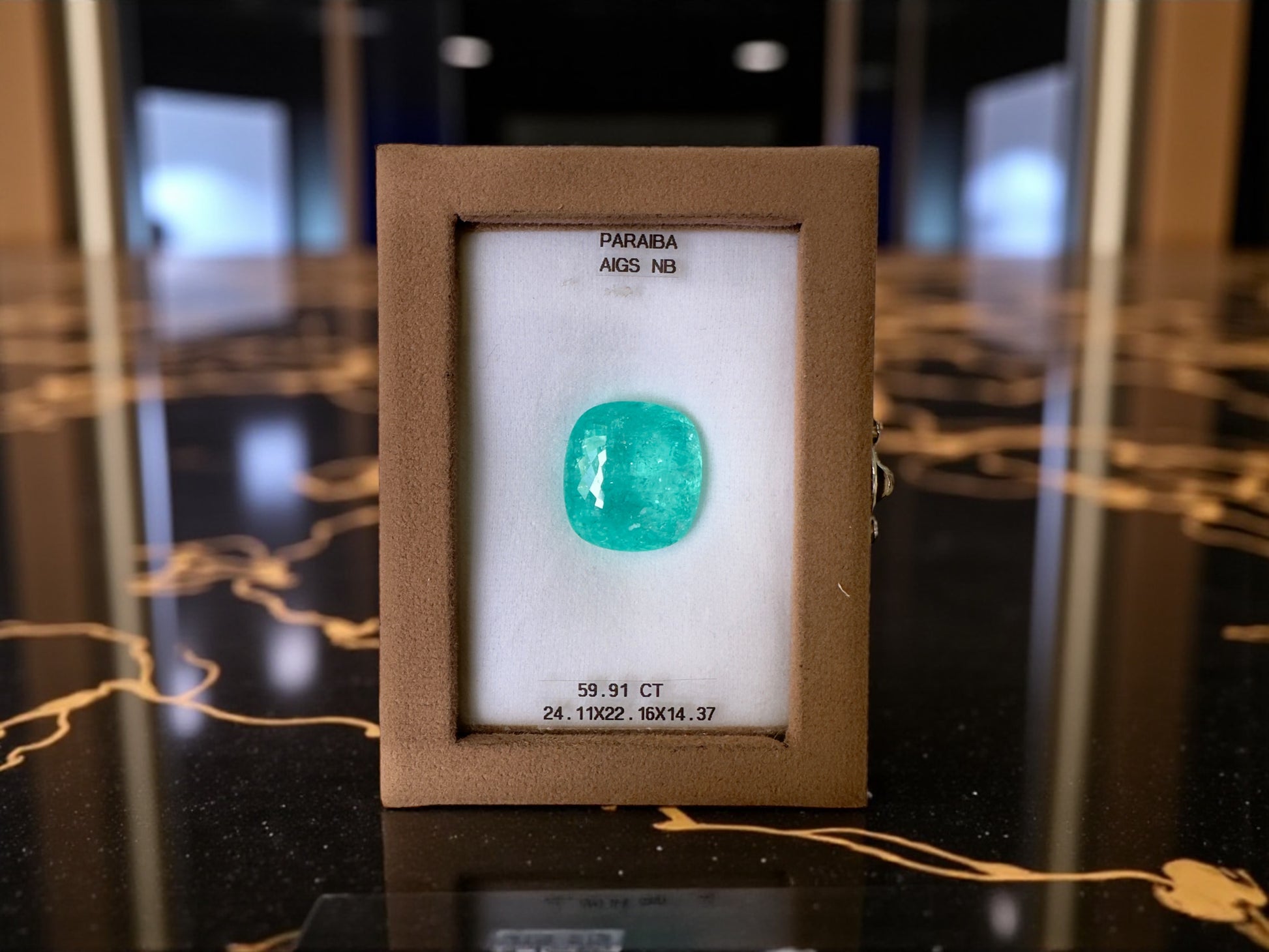 59.91 CT NEON BLUE NATURAL PARAIBA TOP QUALITY