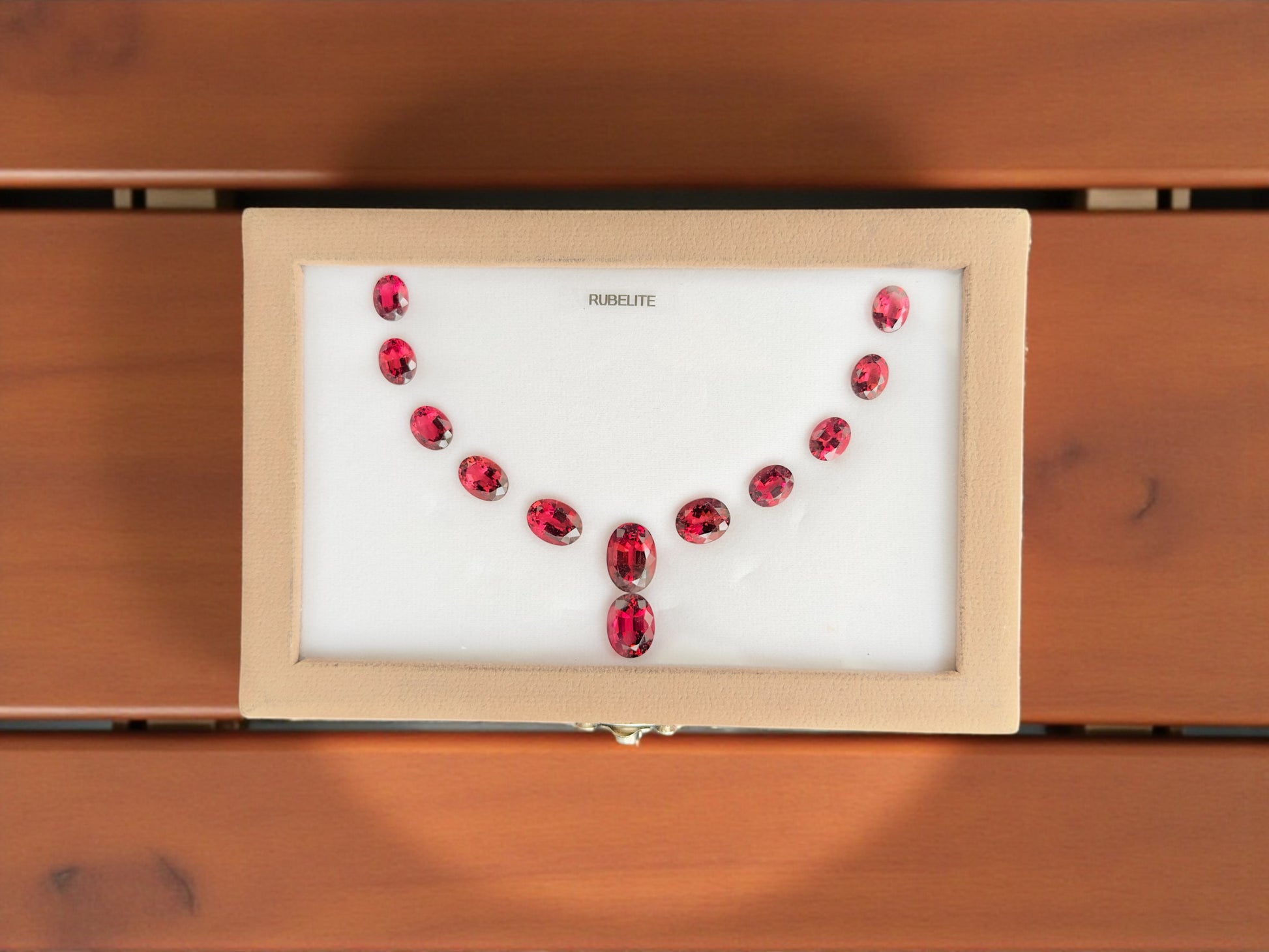 39.81 CT TOP NATURAL RUBELITE NECKLACE SET
