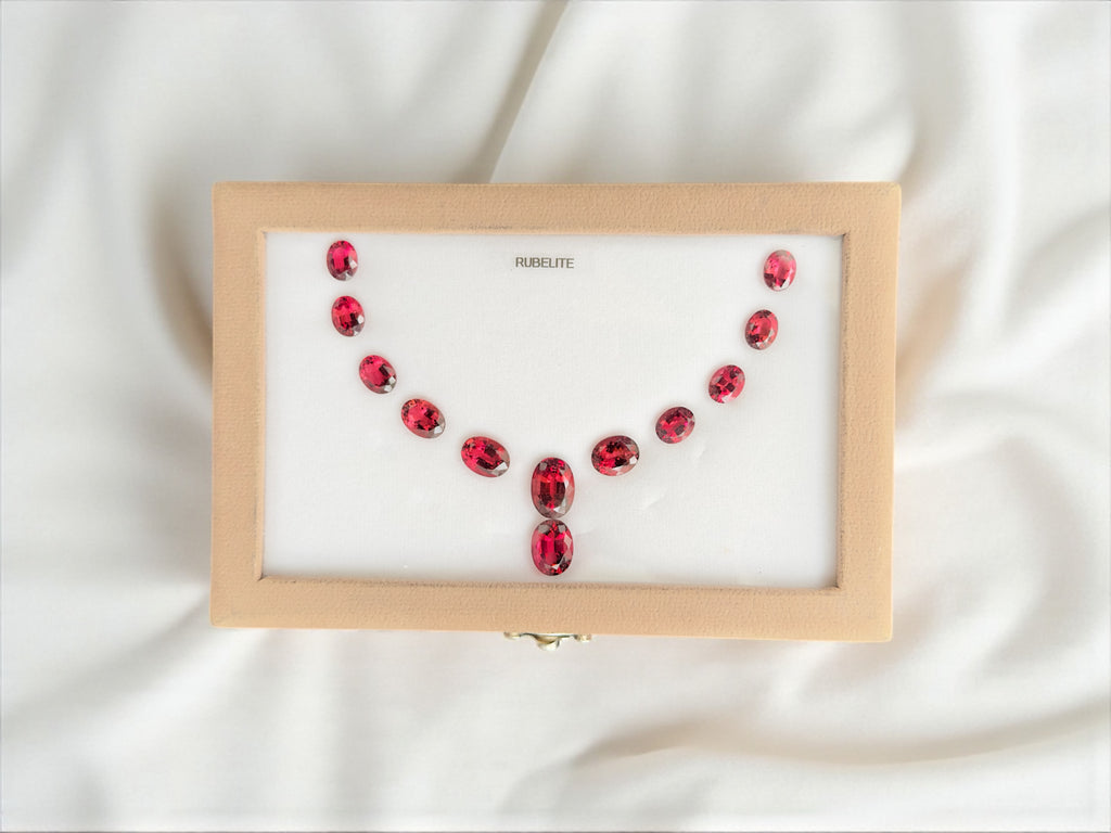 39.81 CT TOP NATURAL RUBELITE NECKLACE SET