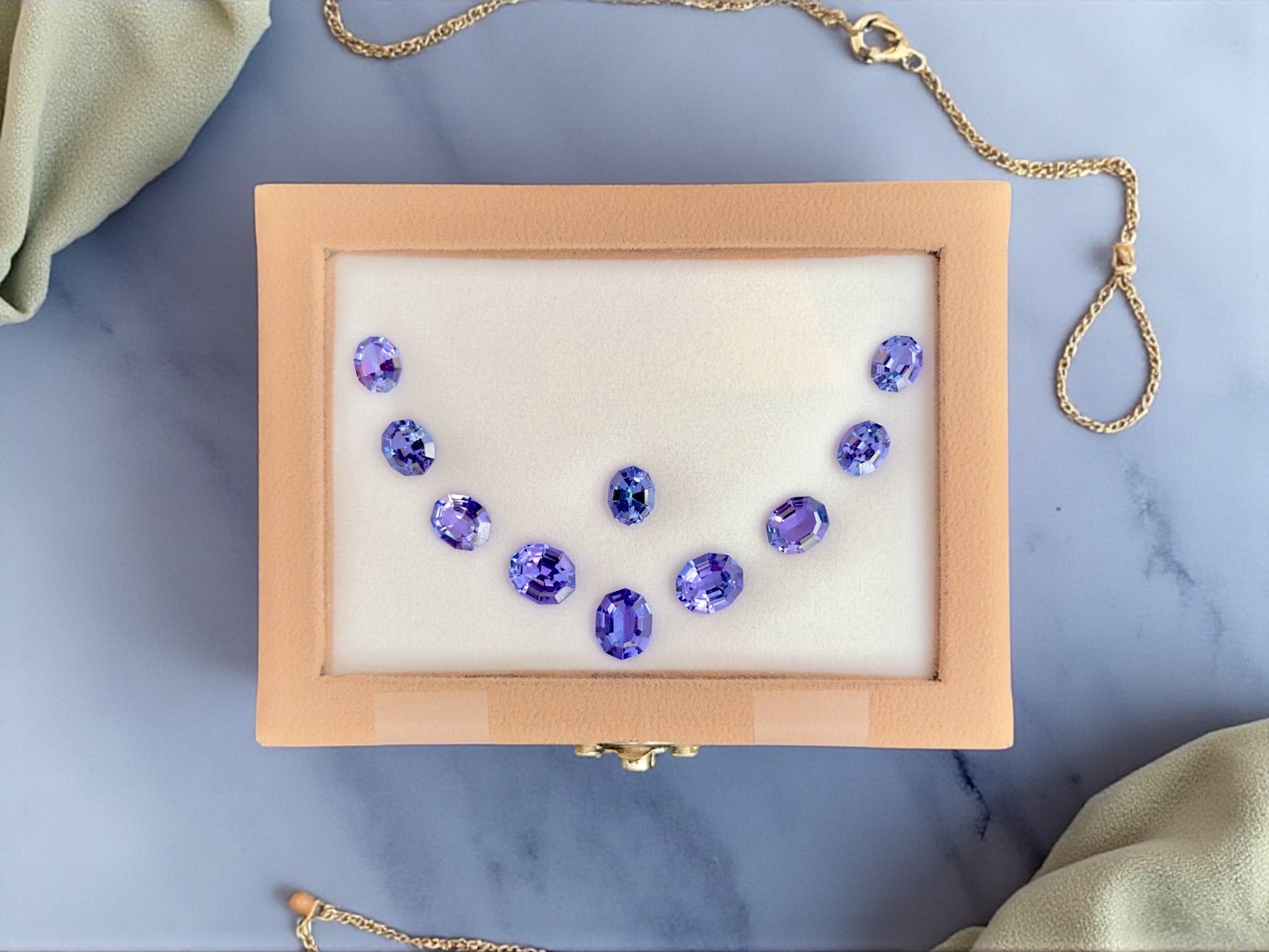 31.42 CT NATURAL TANZANITE  OVAL SHAPE TANZANITE SET