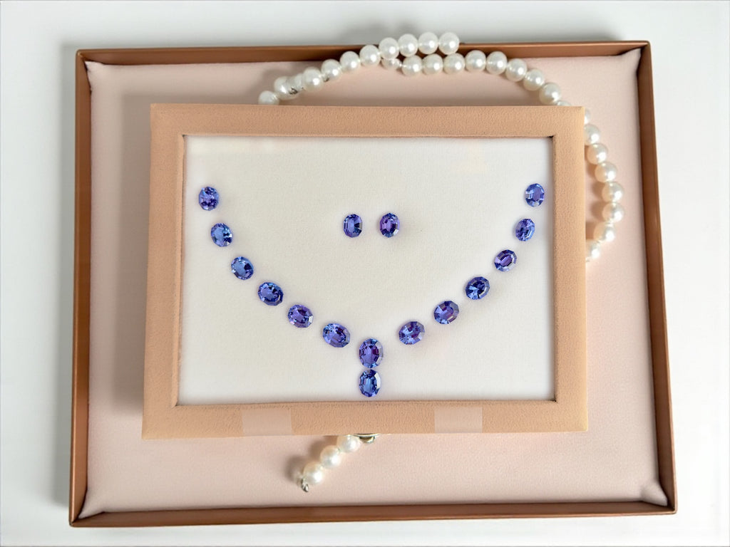46.60 CT NATURAL TANZANITE  FANCY OVAL SHAPE TANZANITE SET