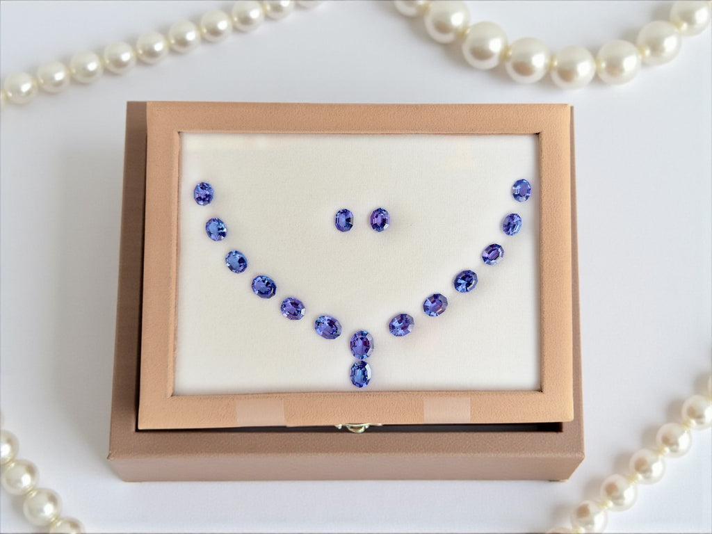 46.60 CT NATURAL TANZANITE  FANCY OVAL SHAPE TANZANITE SET