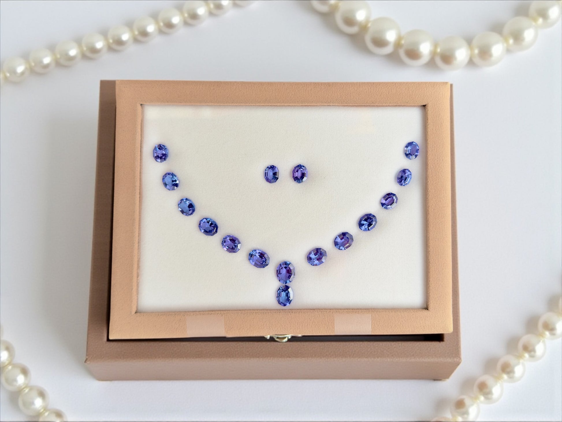 46.60 CT NATURAL TANZANITE  FANCY OVAL SHAPE TANZANITE SET