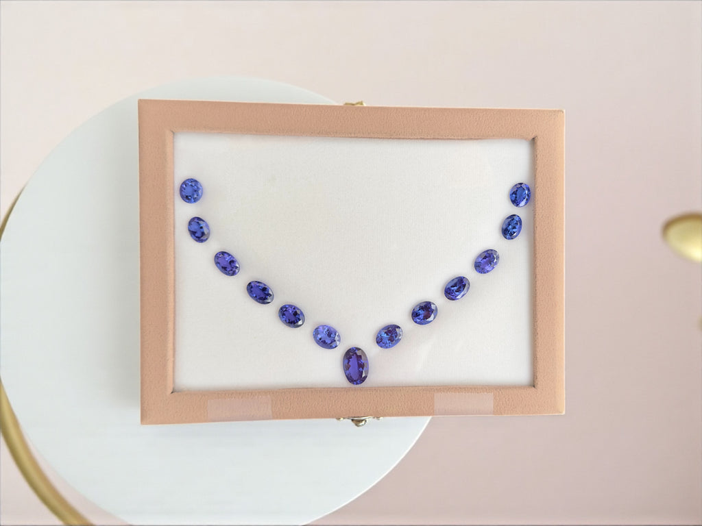 53.58 CT NATURAL  TANZANITE OVAL SHAPE TANZANITE SET