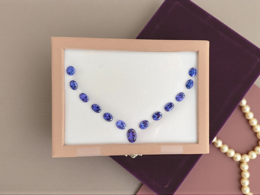 53.58 CT NATURAL  TANZANITE OVAL SHAPE TANZANITE SET