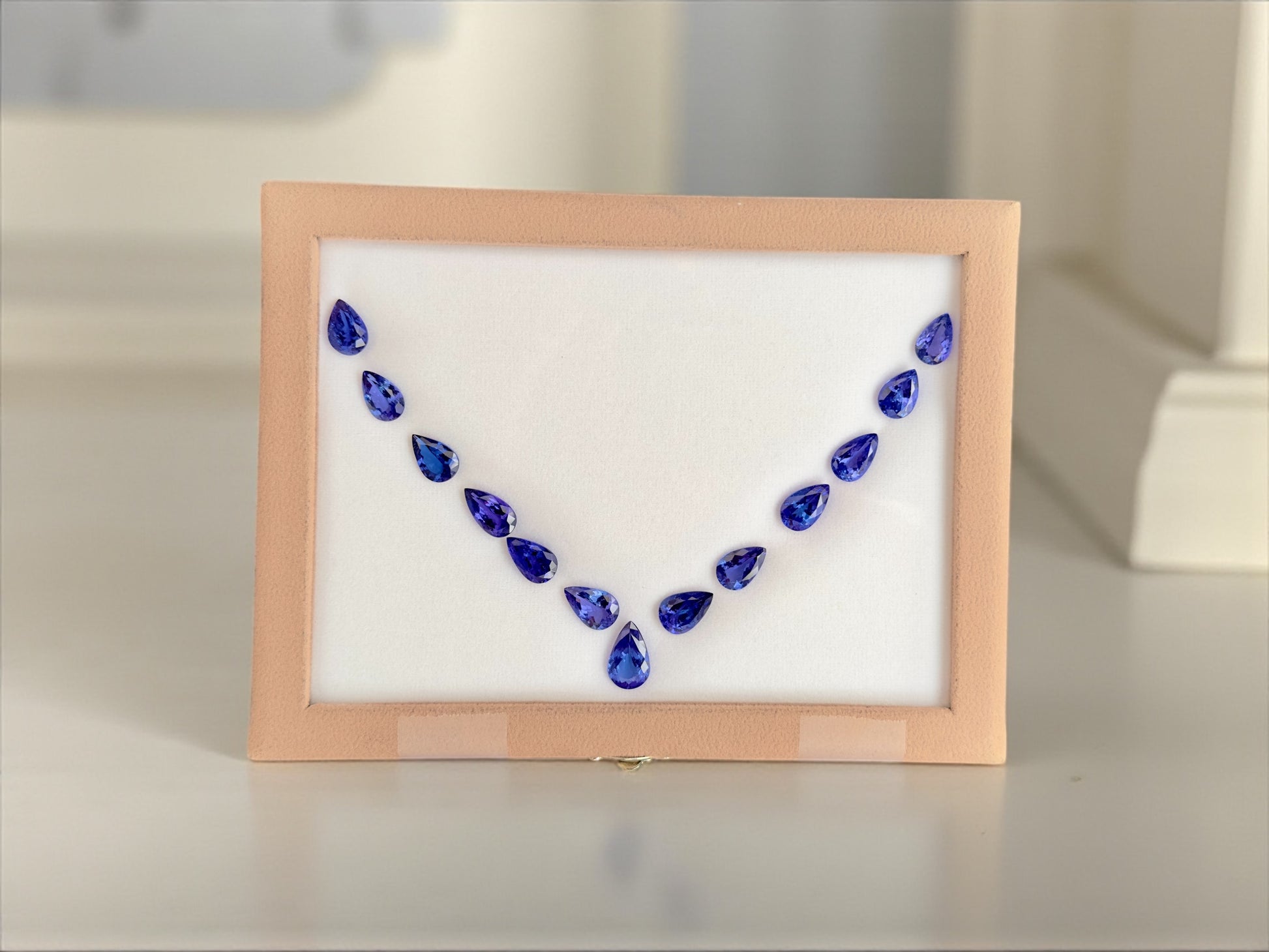 59.98 CT NATURAL TANZANITE  PEAR SHAPE SET