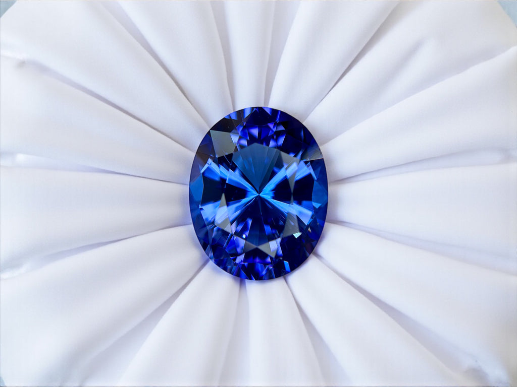 5.77 CT NATURAL NO HEAT TANZANITE WITH INTENSE BLUE COLOR