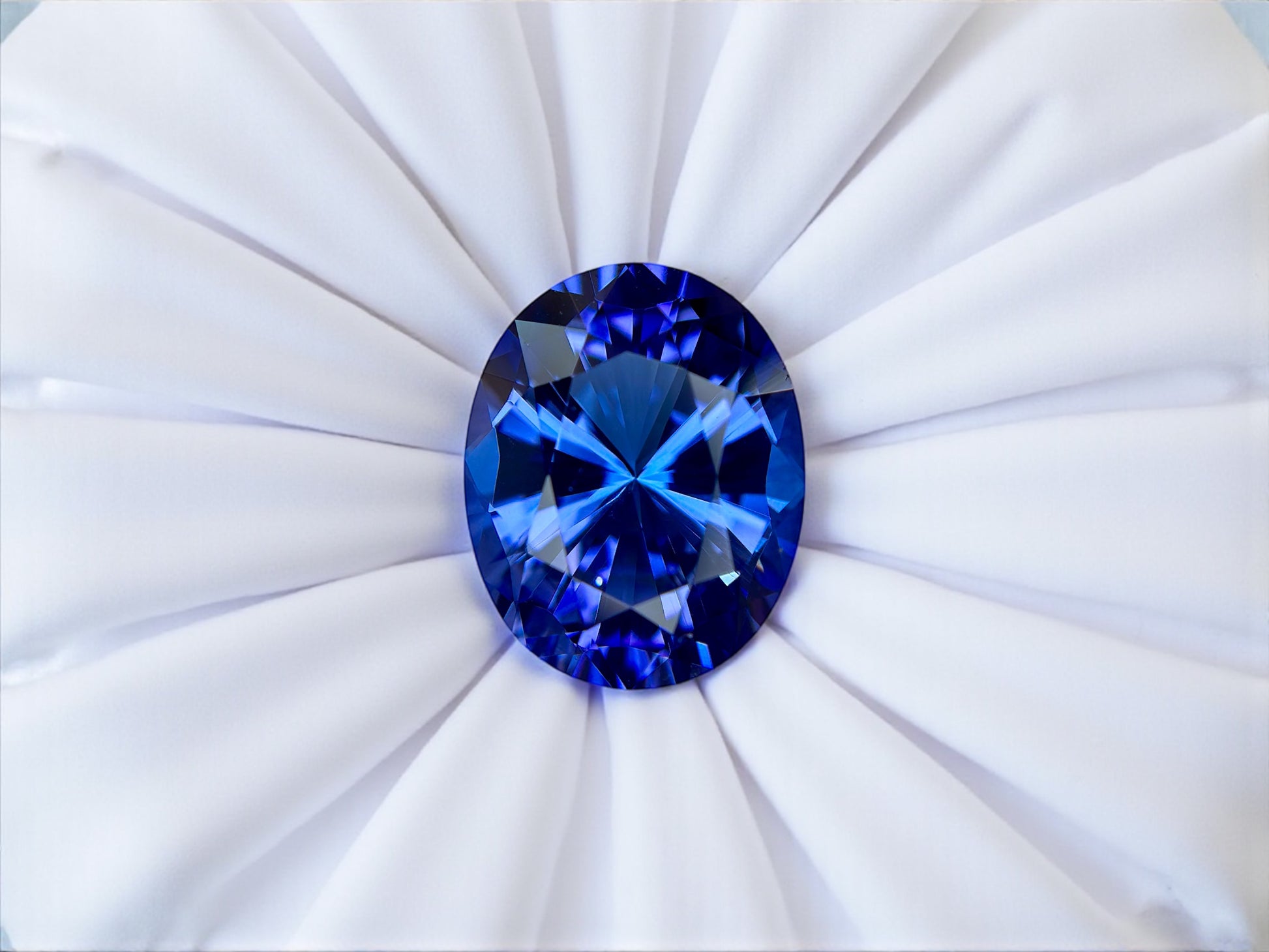 5.77 CT NATURAL NO HEAT TANZANITE WITH INTENSE BLUE COLOR