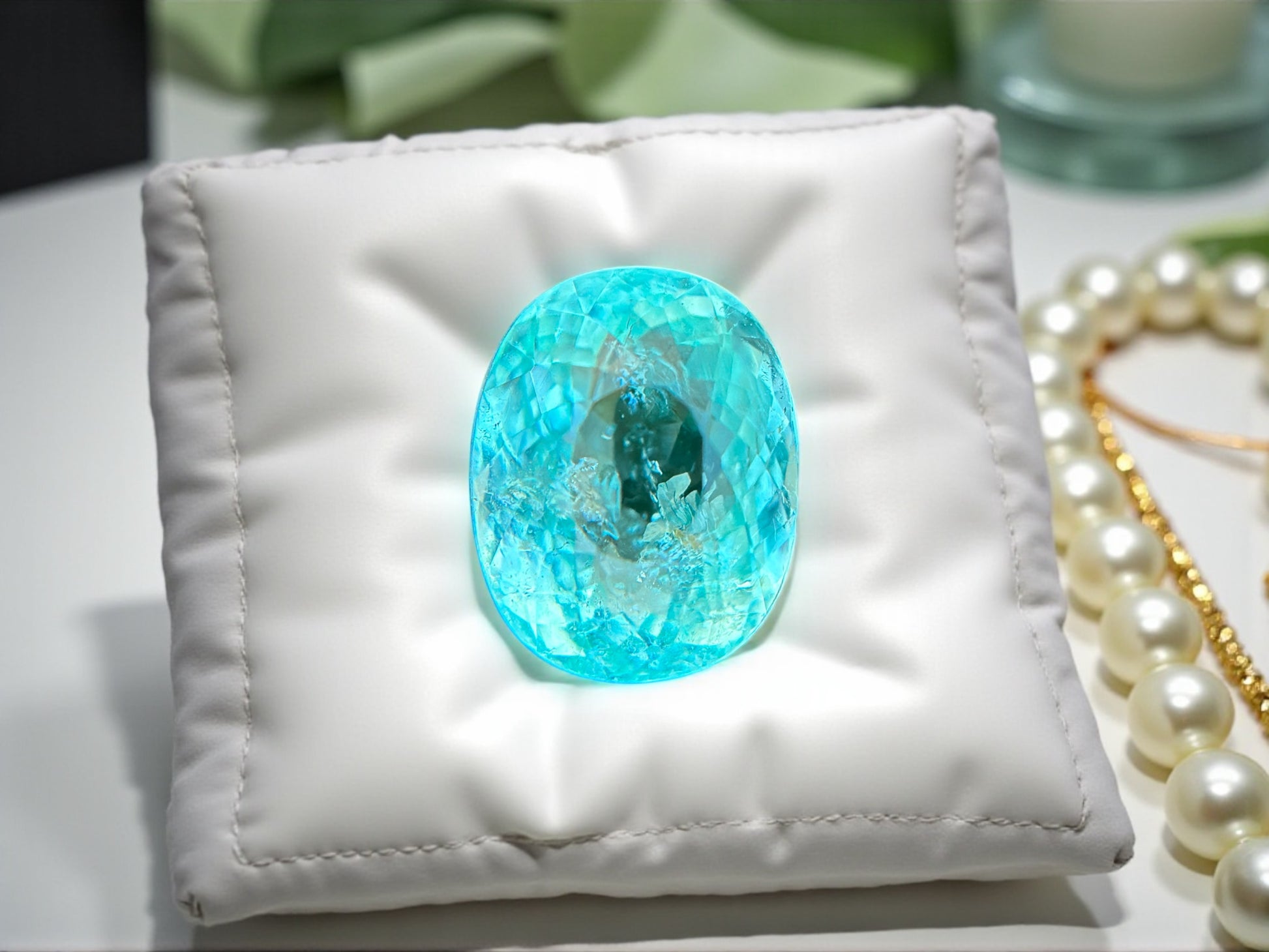 3.21 CT NEON BLUE NATURAL PARAIBA TOP QUALITY