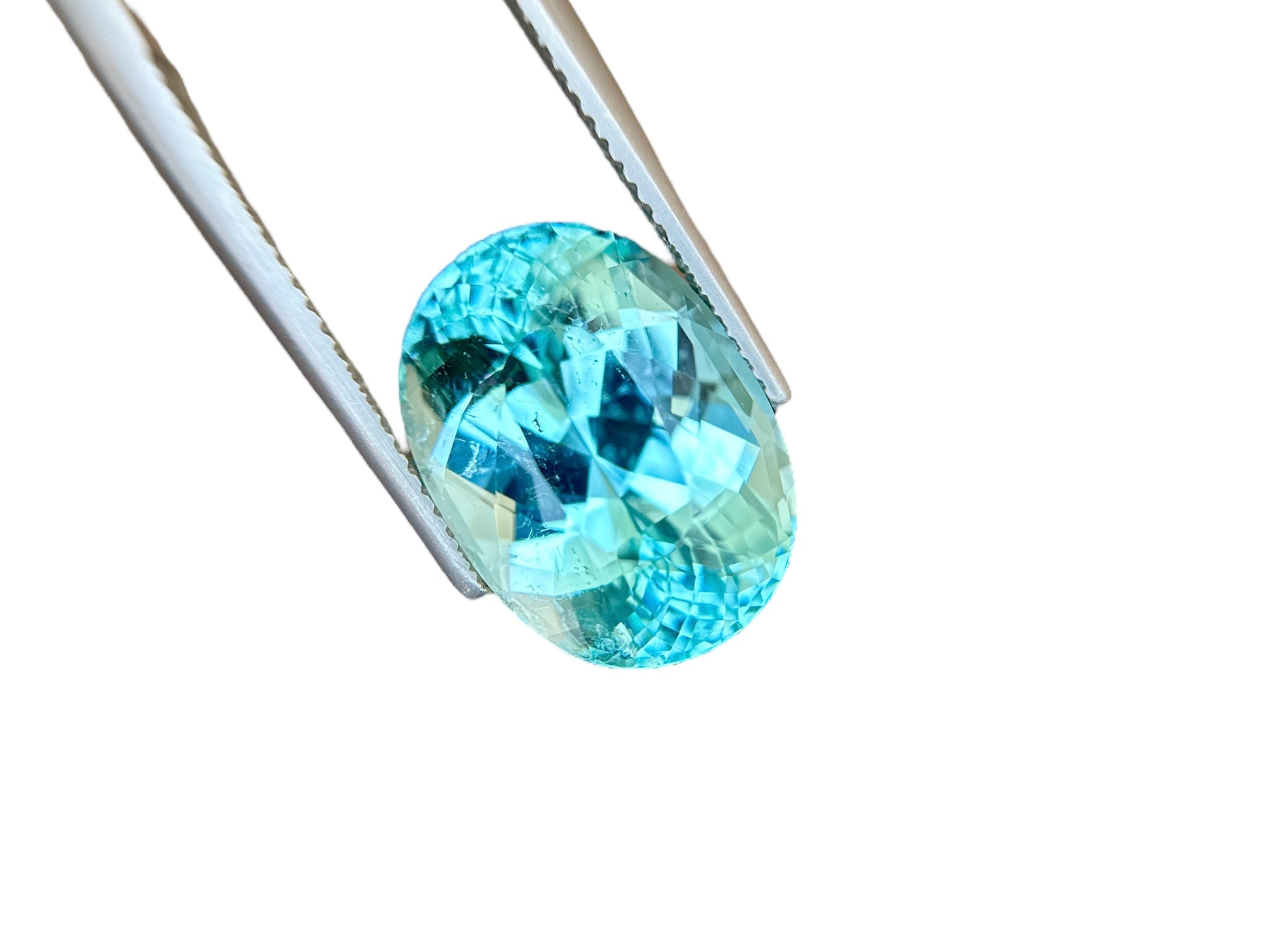 12.42 CT NEON LIGHT BLUE NATURAL PARAIBA FINE QUALITY