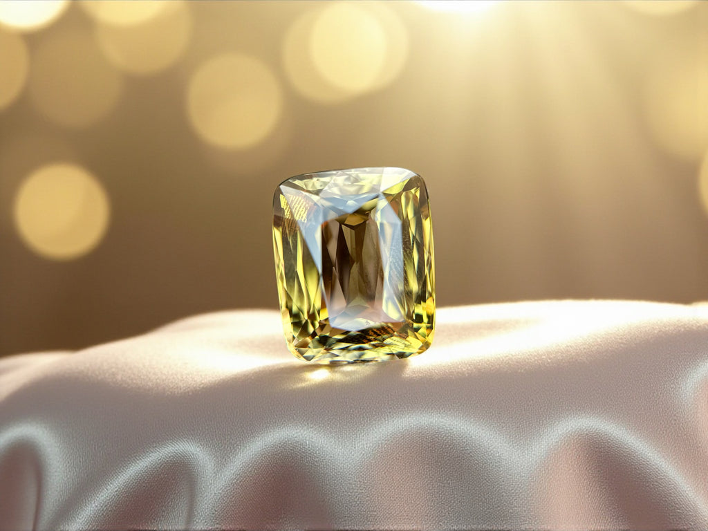 24.94 CT NATURAL TANZANITE WITH INTENSE YELLOW COLOR