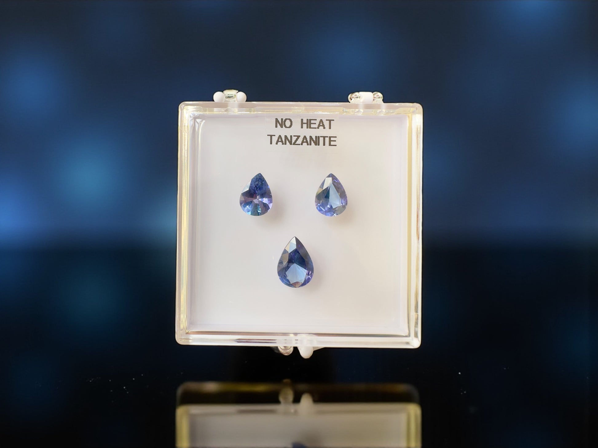 6.04 CT NATURAL NO HEAT PEAR SHAPE TANZANITE SET