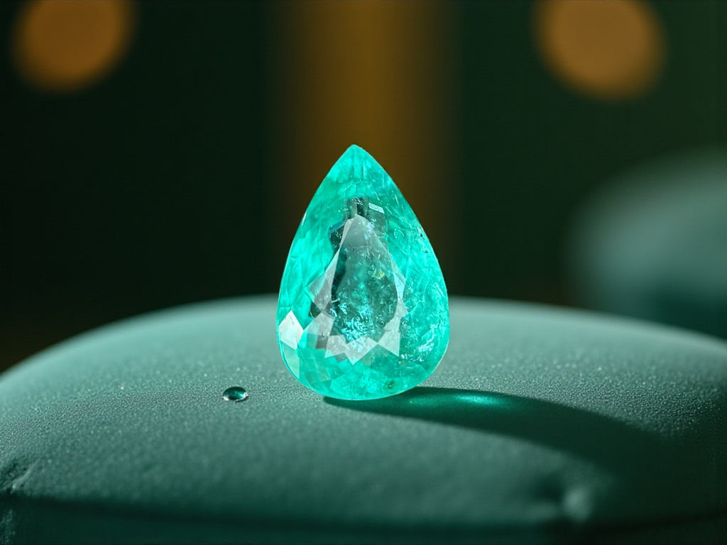 6.21 CT NEON GREENISH BLUE NATURAL PARAIBA FINE QUALITY